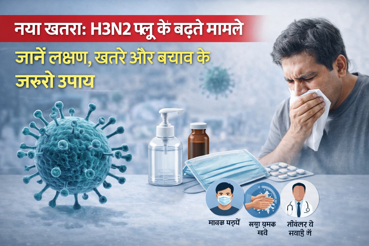 H3N2 फ्लू के लक्षण और बचाव पाय