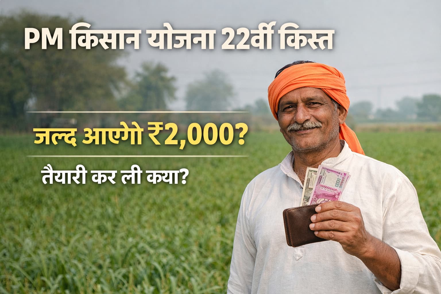 PM किसान योजना 22वीं किस्त 2026 ₹2000 भुगतान अपडेट